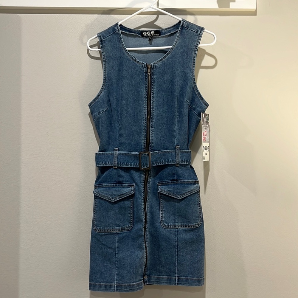 NWT denim belted dress